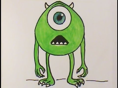 480x360 Draw Mike From Monsters Inc. Way Cool Easy Lesson