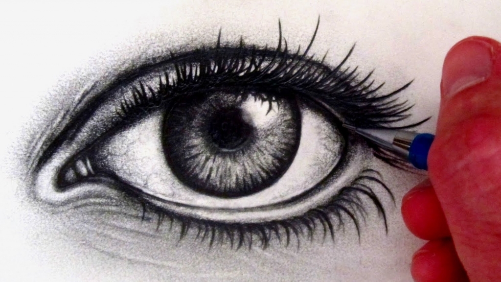 1024x576 Drawings Of Eyes How To Draw A Realistic Eye Youtube