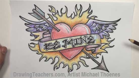 550x309 Heart Drawing