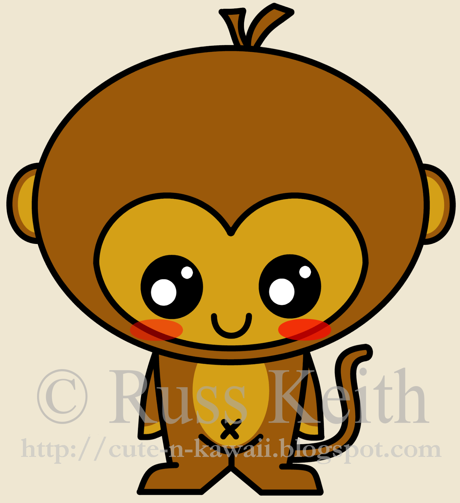 1465x1600 Cute N Kawaii How To Draw A Kawaii Monkey