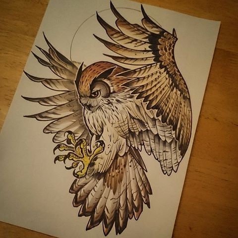 480x480 Tattoo Owls Elaxsir