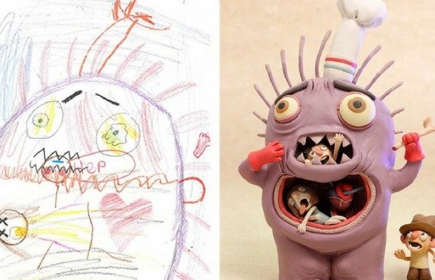 620x400 Artists Recreate Cool Drawings Of Monsters Done By Elementary