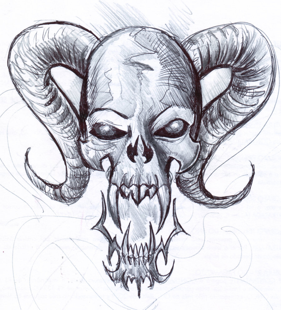 900x990 How To Draw A Cool Skull