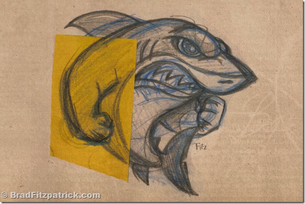 604x404 Shark Drawing