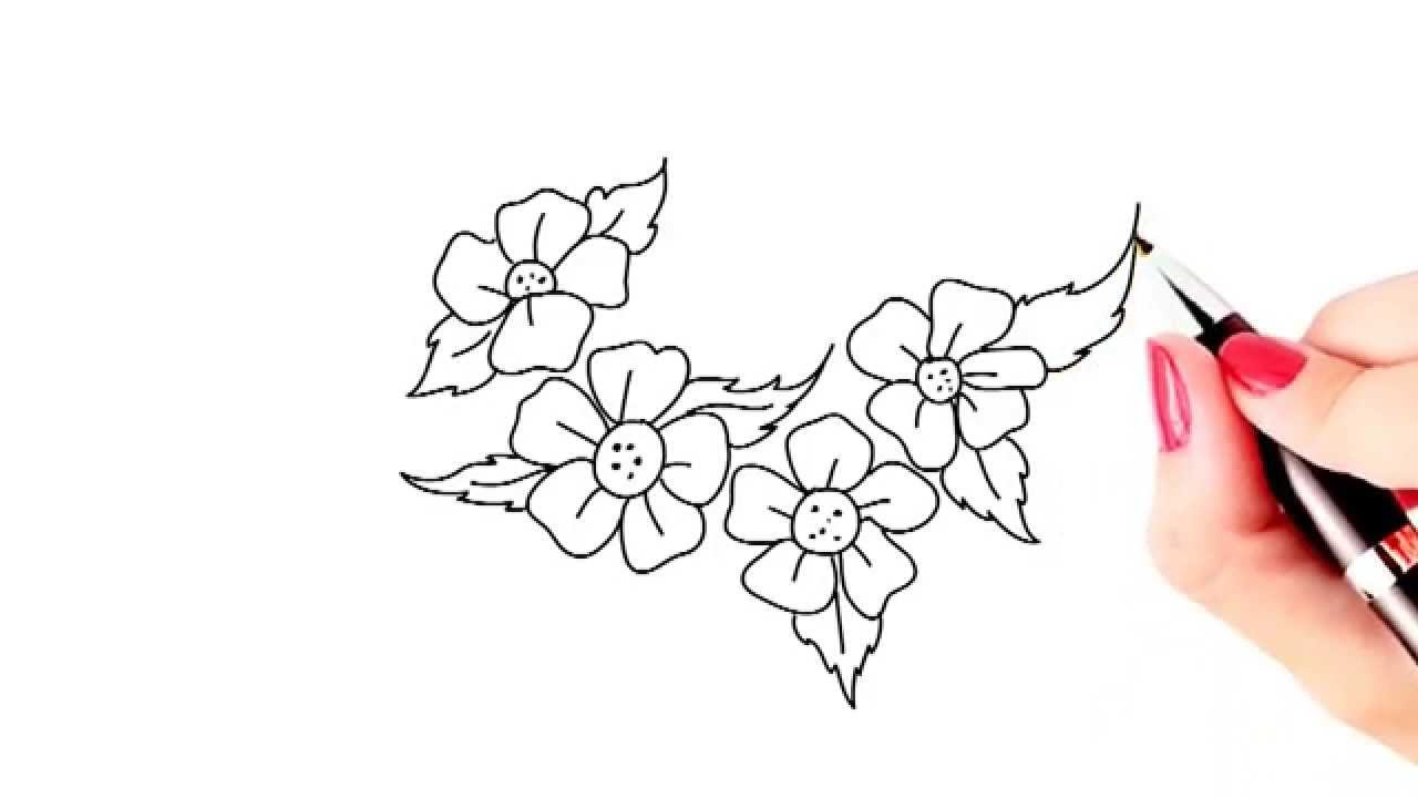 1280x720 Simple Drawing Of Flower Cool And Easy Flowers To Draw Cool Simple