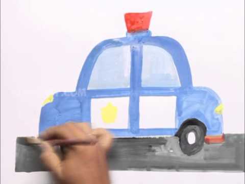 480x360 How To Draw A Cartoon Cop Car