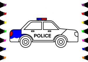 300x210 Police Car Drawing