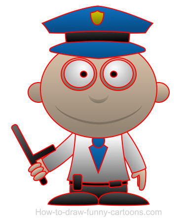 375x451 Drawing A Policeman Cartoon