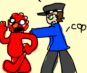 300x250 Elmo Caught By The Cops