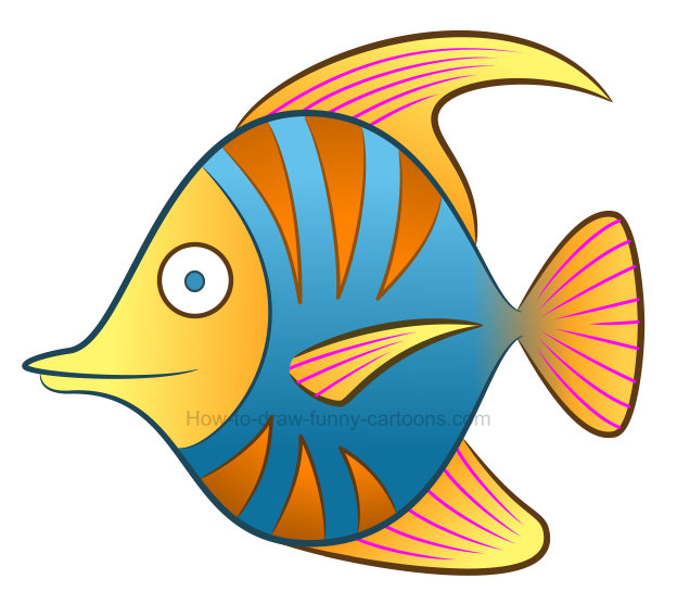 624x556 To Draw A Tropical Fish Clipart