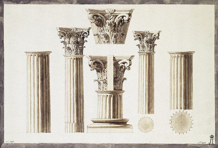 745x505 Draving Of A Corinthian Column With A Capital And A Base.jpg (745
