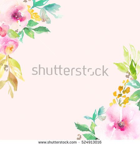 450x470 Download This Cute Round Flower Wreath With Painted Watercolor