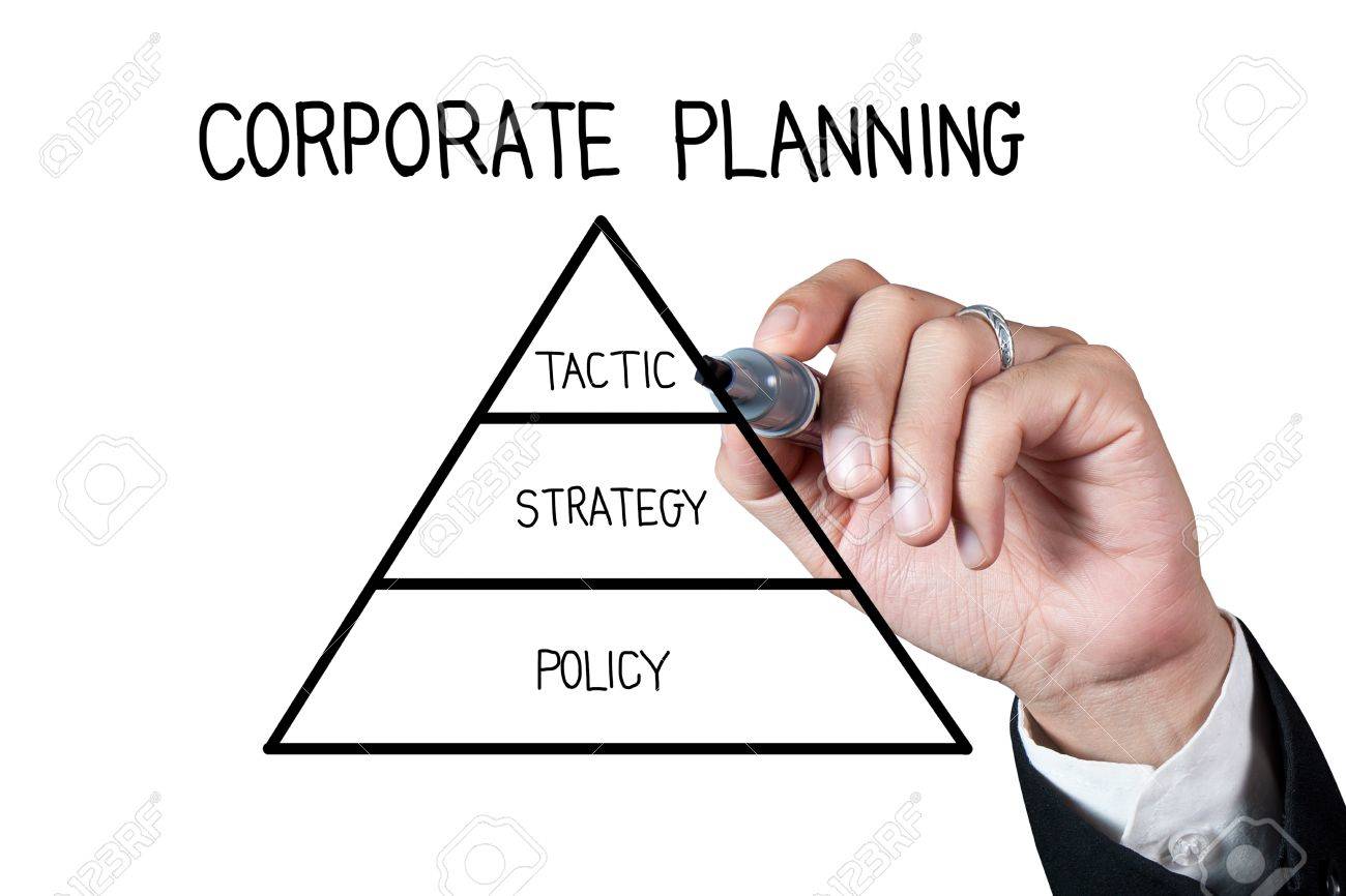 1300x866 Hand Drawing Corporate Planning On Whiteboard Stock Photo, Picture