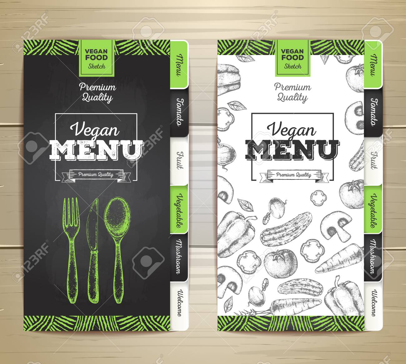 1300x1164 Vintage Chalk Drawing Vegetarian Menu Design. Corporate Identity