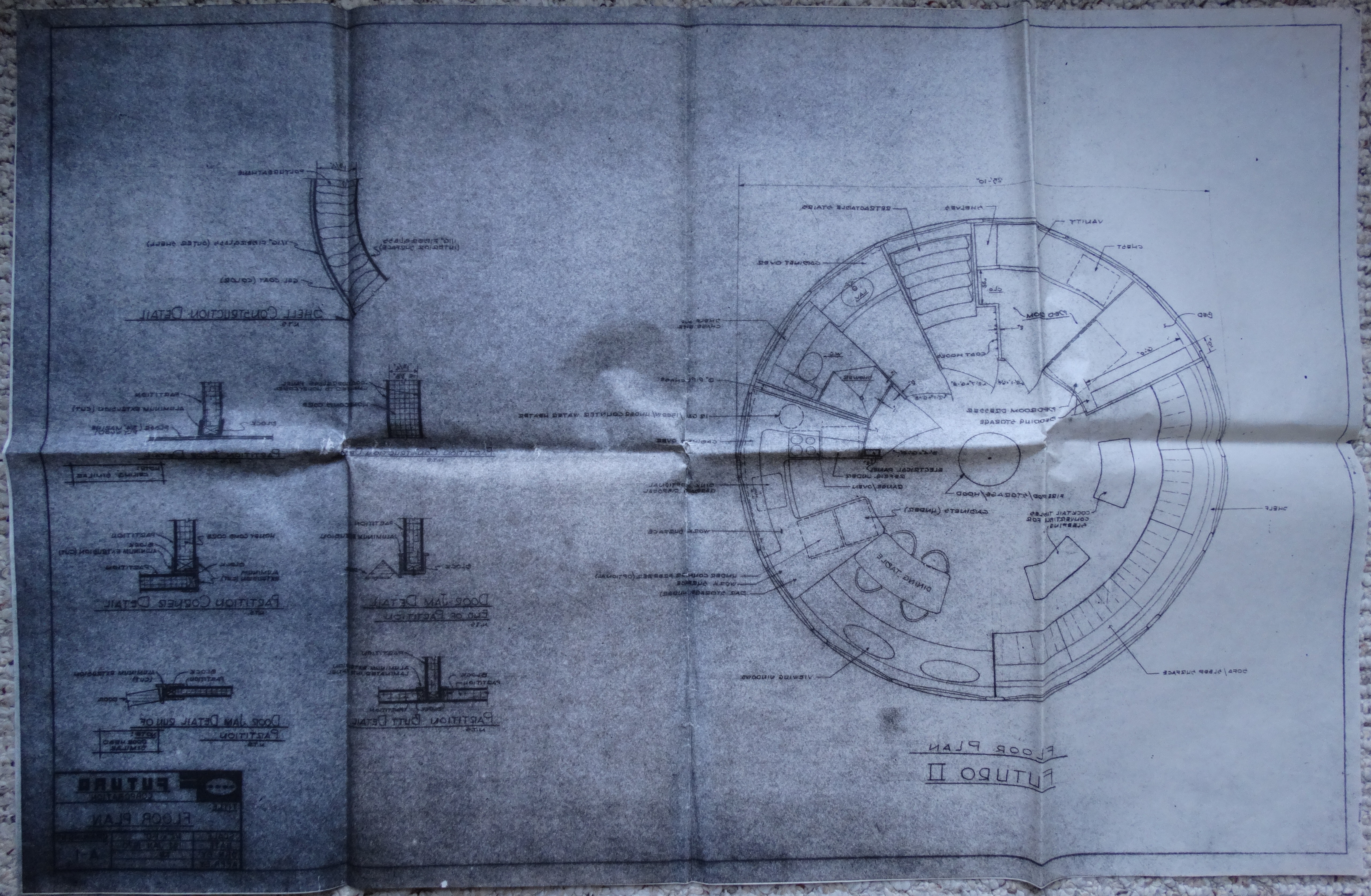 5121x3347 The Futuro House Charles Cleworth Archive Drawings Floor Plan