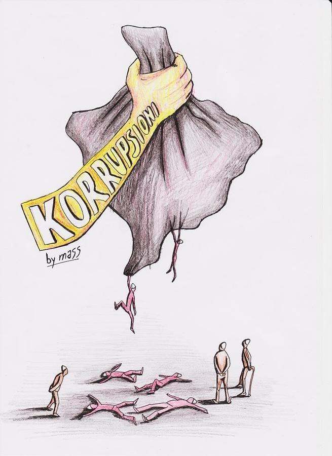 655x900 Corruption In Kosovo Drawing By Samedin Latifi