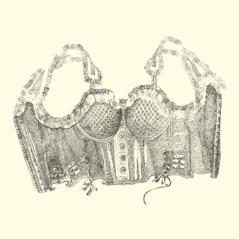 770x770 Saatchi Art Old Fashion Corset Drawing By Ela Dudek