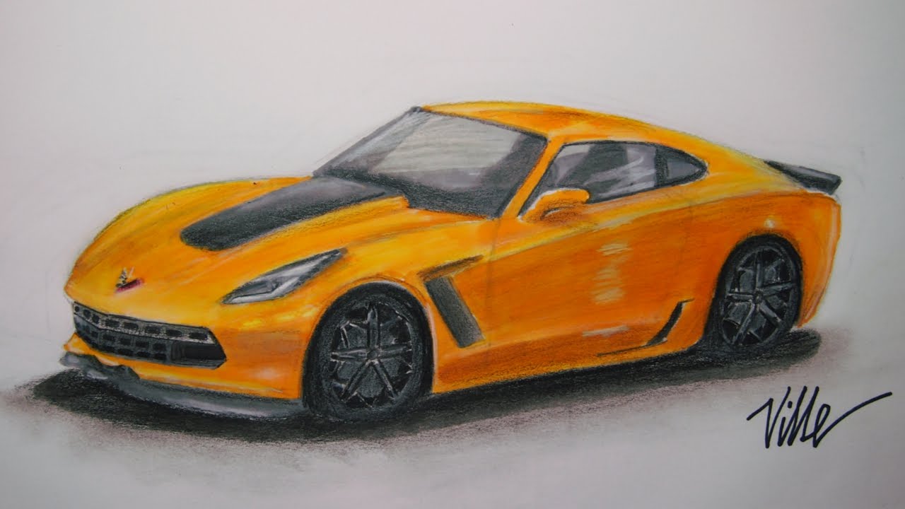 1280x720 Corvette Z06 Speed Drawing