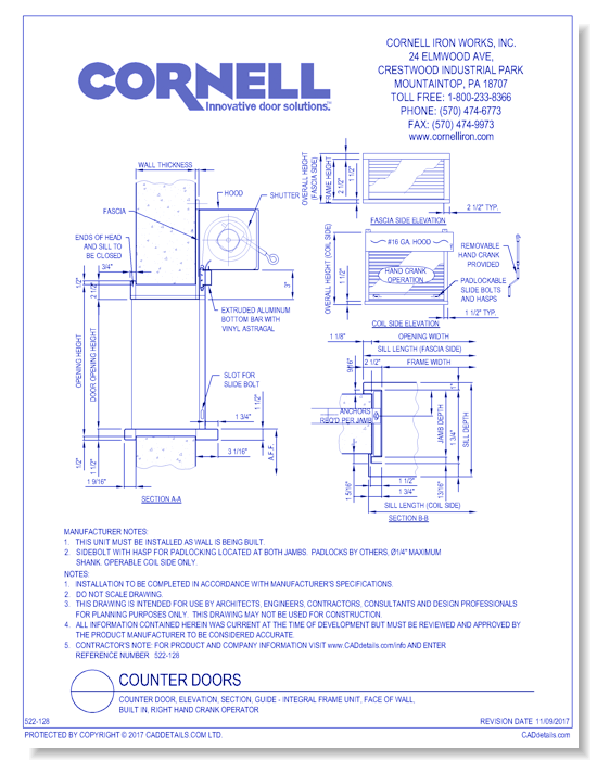 550x700 Counter Doors