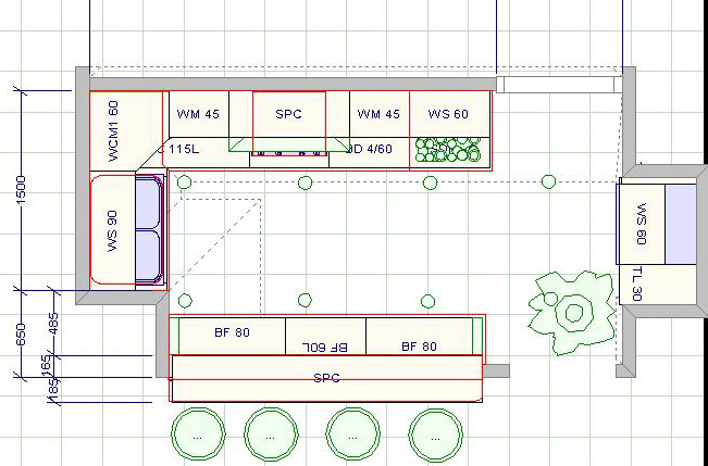 651x429 Kitchen Drawing Design