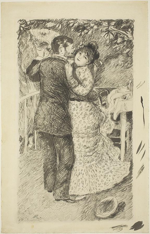 576x900 Dance In The Country Drawing By Auguste Renoir