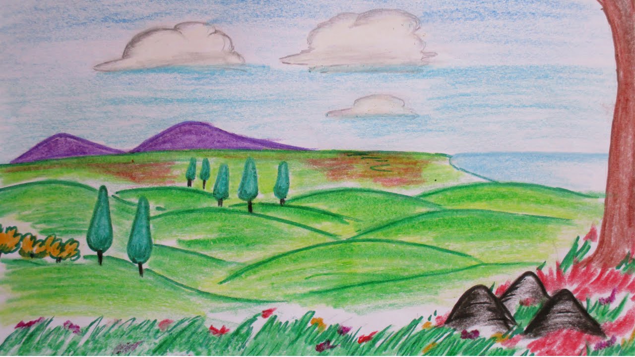 Countryside Drawing at GetDrawings | Free download