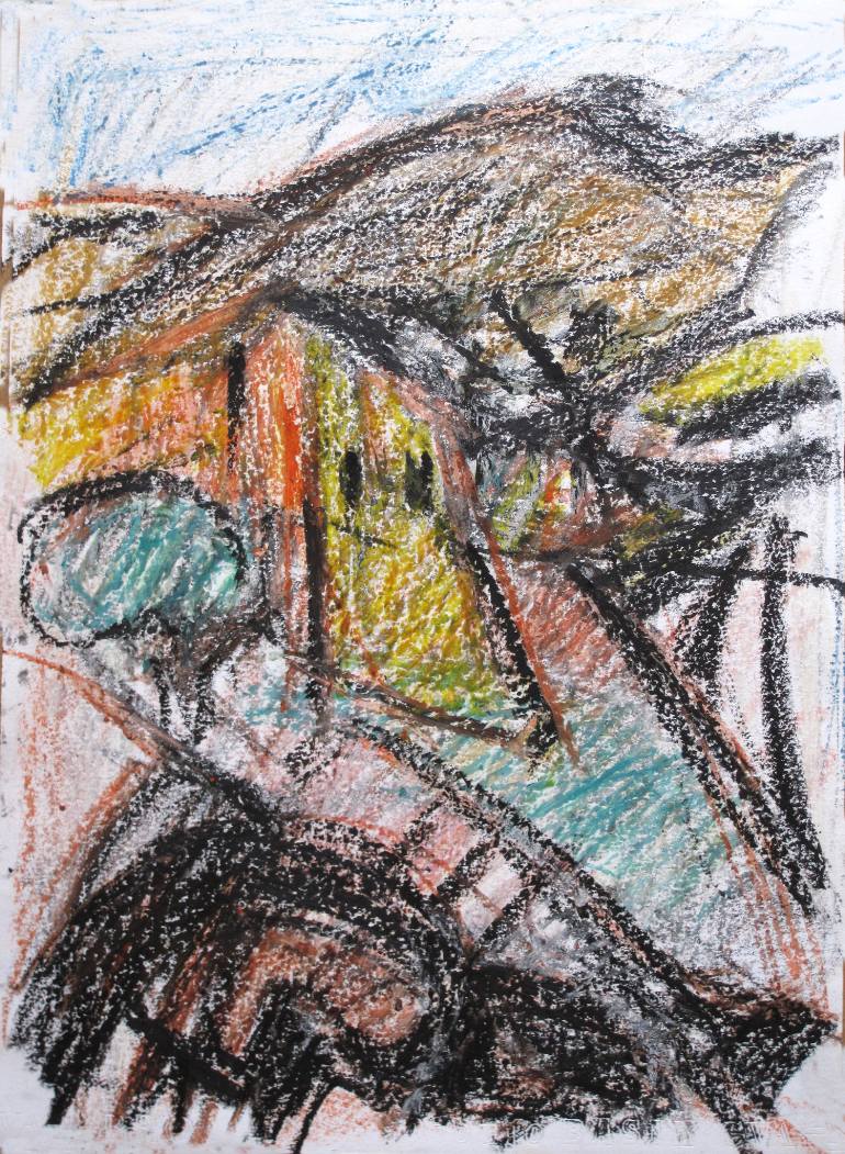 770x1051 Saatchi Art House And Tree In The Countryside Drawing By