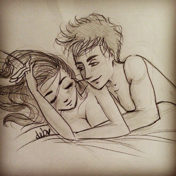610x610 Boyfriend, Couple, Cute, Draw, Drawing, Girlfriend, Hug, Love