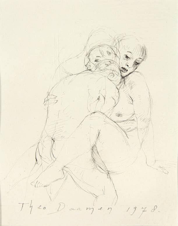 611x776 T. (B.1939). (Couple Making Love). Drawing