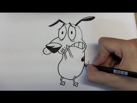 480x360 How To Draw Courage The Cowardly Dog Step By Step