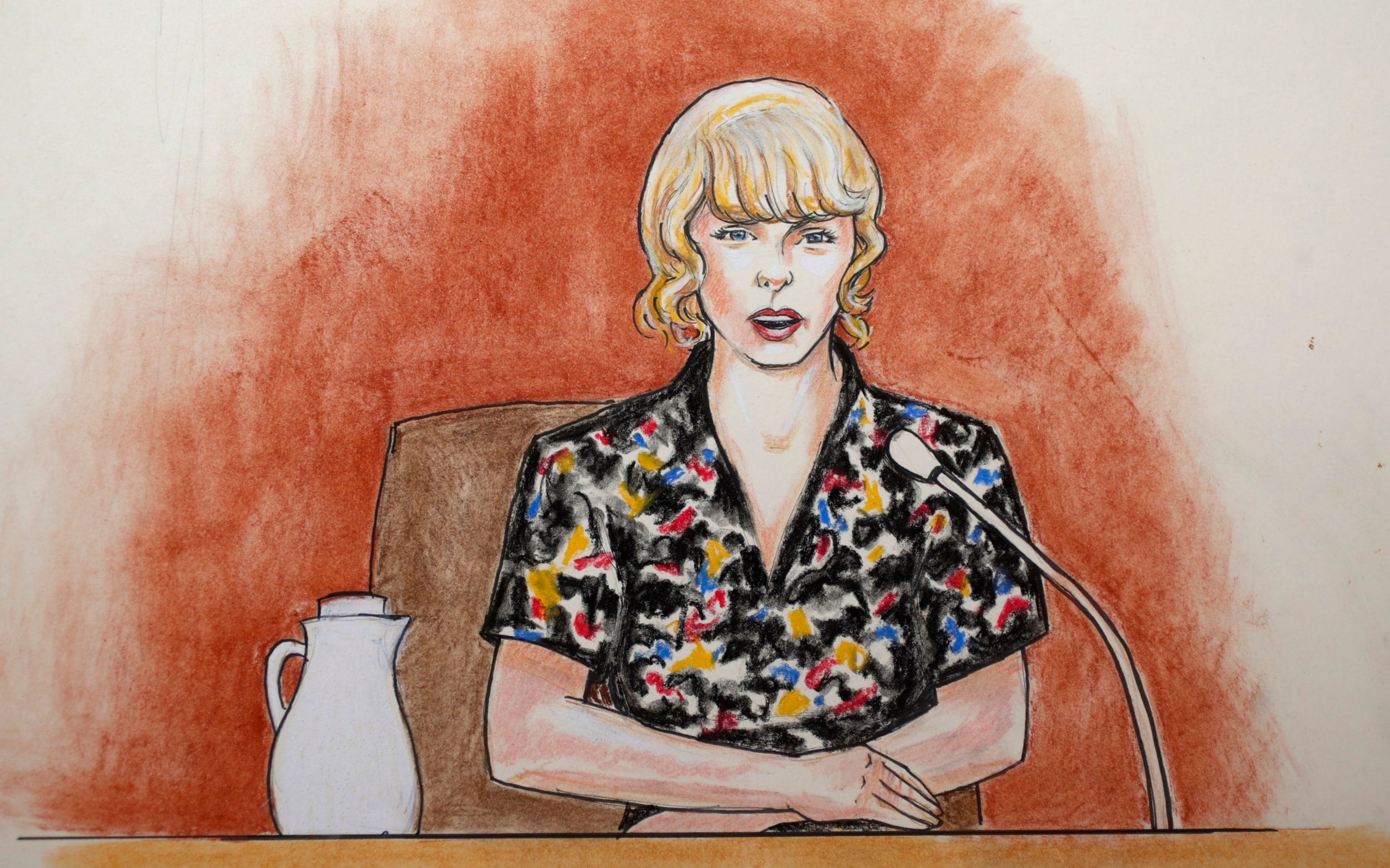 2501x1563 Taylor Swift's Courtroom Sketch Artist Says He Struggled To Draw