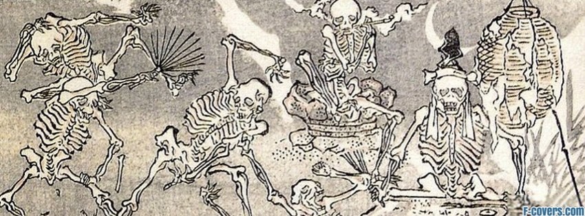 850x314 Skeletons Drawing Facebook Cover Timeline Photo Banner For Fb