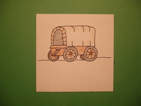480x360 Let's Draw A Covered Wagon!