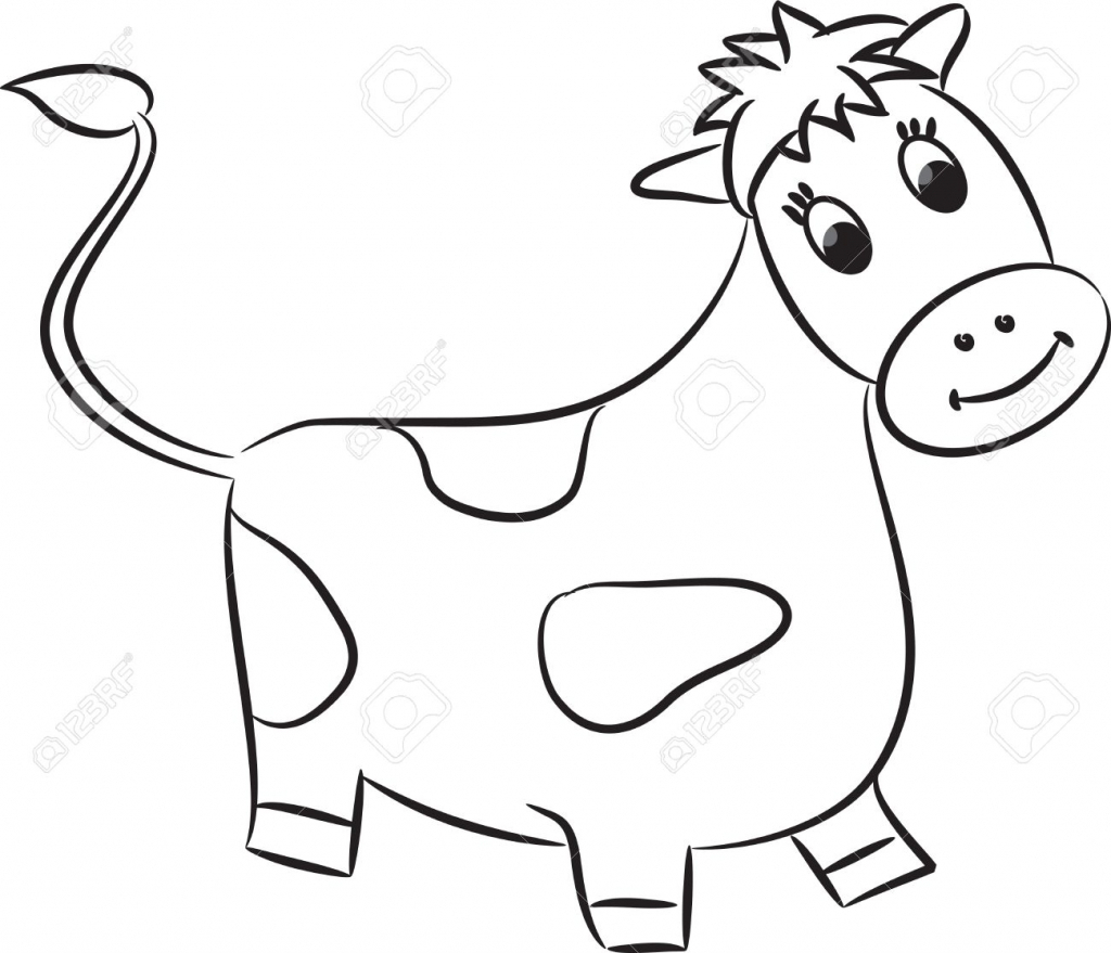 1024x879 Cow Cartoon Drawing