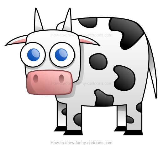 520x483 To Draw A Cartoon Cow