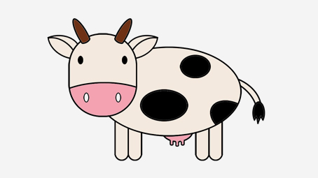 454x255 2 Easy Tutorials On How To Draw A Cow For Kids