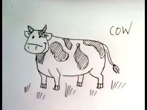 480x360 How To Draw A Cartoon Cow