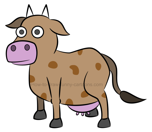597x519 To Draw An Illustration Of A Cow