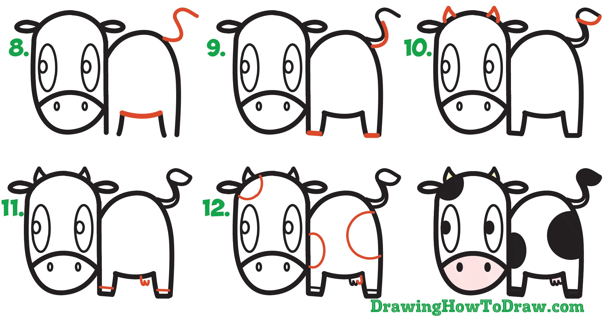 2078x1098 How To Draw Cute Cartoon Animals Step By Easy