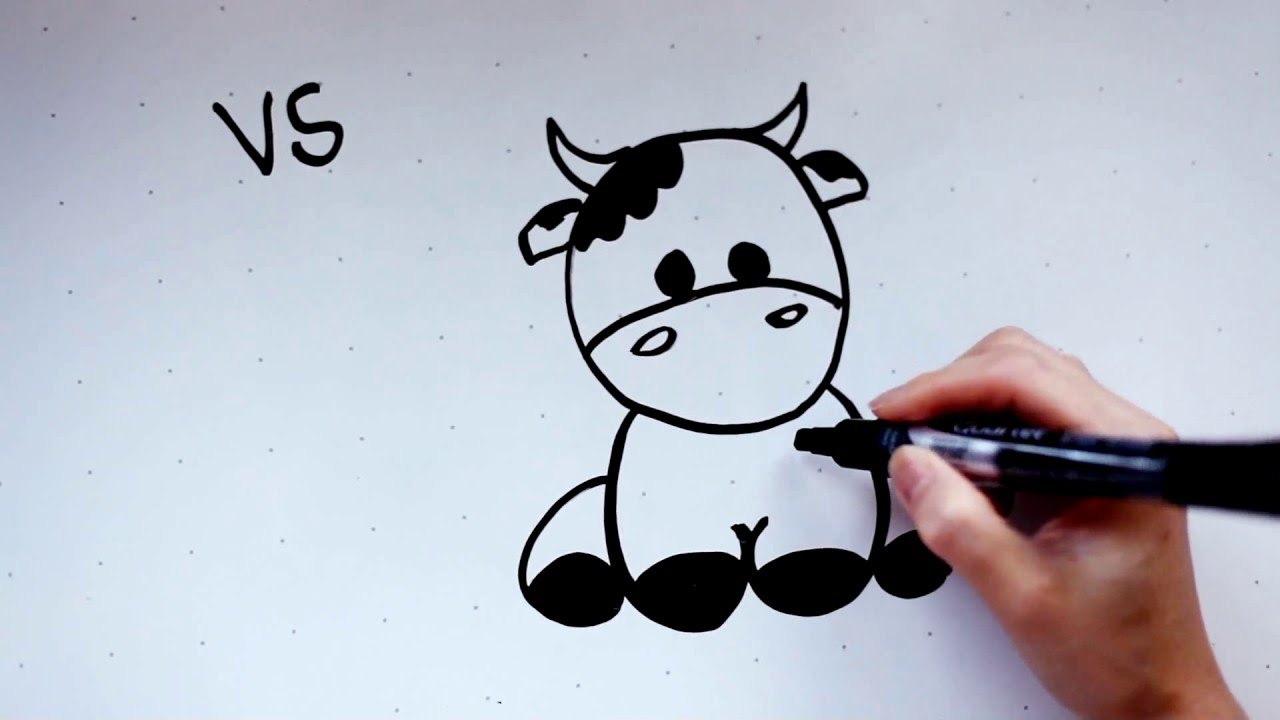 1280x720 Reward Cow Drawings For Kids How To Draw A Step By Children 3