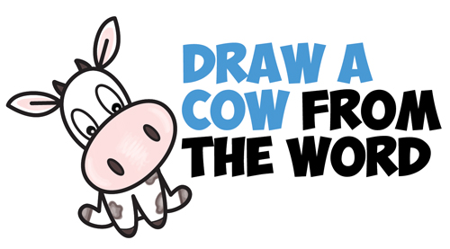 500x277 How To Draw A Cute Cartoon Kawaii Cow Word Toon Easy Step By Step