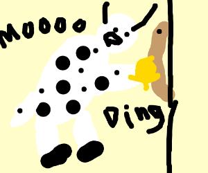 300x250 A Cow Hitting A Cowbell