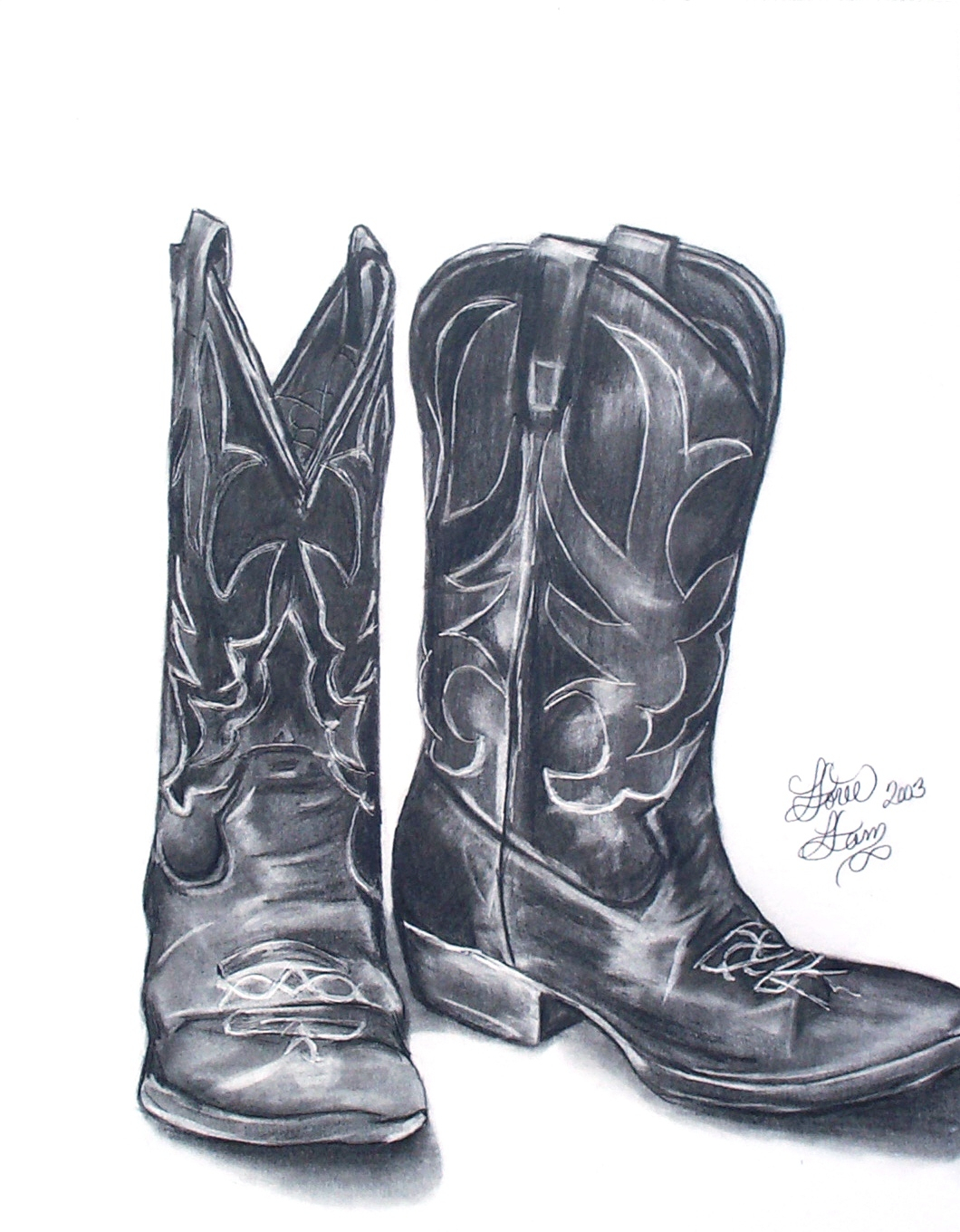 1060x1360 Pencil Drawings Of Cowboy Boots Cowboy Boot Drawing