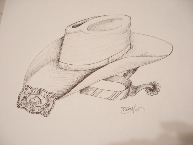 736x552 Drawing Of A Cowboy Hat Group