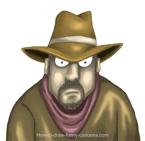 508x496 Cowboy Drawing (Cartoon Painting)