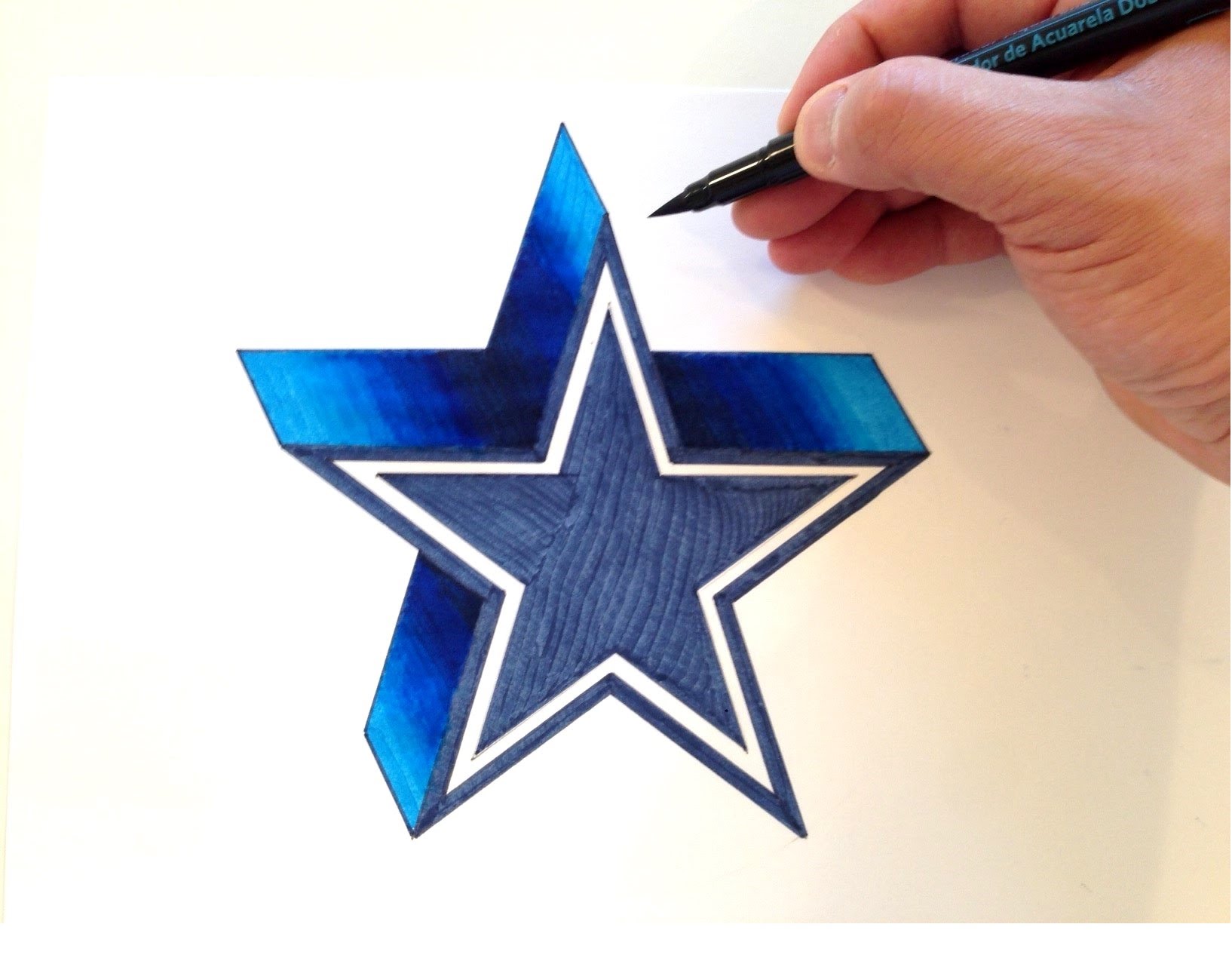 1634x1278 How To Draw The Dallas Cowboys Logo In 3d