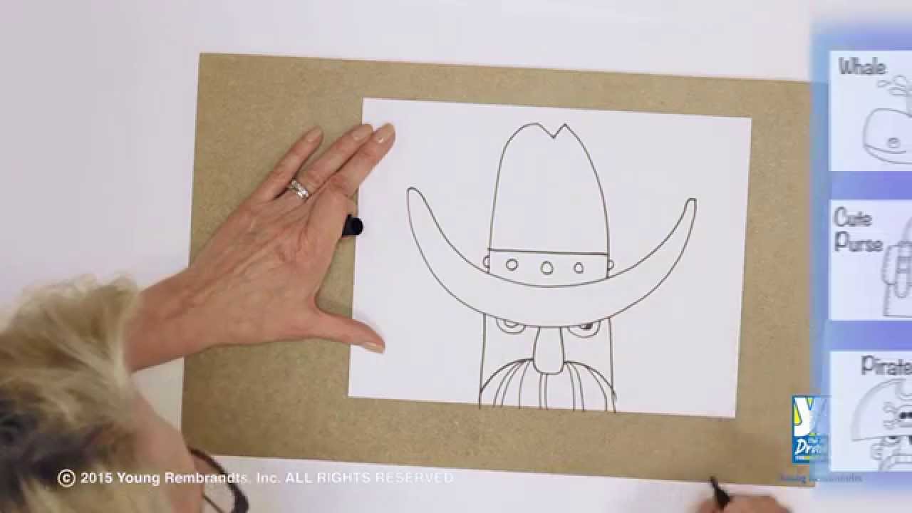 1280x720 Teaching Kids How To Draw How To Draw A Cowboy Hat