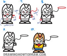 235x194 How To Draw Cartoon Cowboy From Letters And Numbers