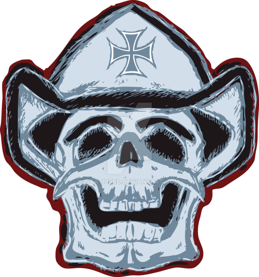 865x924 Cowboy Skull Hat By Staticred