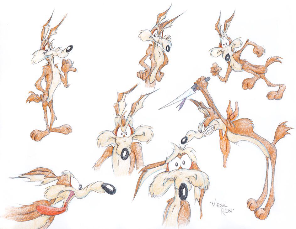 943x731 Virgil Ross Model Drawing Of Wile E Coyote Drawings